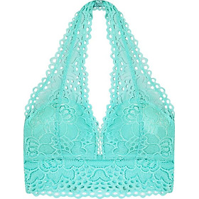 Áo Ngực Không Gọng Floral Halter Bralette Viviane AN0717_04 - Xanh Ngọc