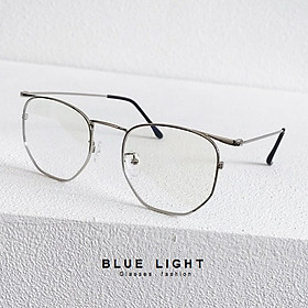 Kính Giả Cận, Gọng Kính Cận Nam Nữ Mắt Vuông Bạc Không Độ Hàn Quốc - BLUE LIGHT SHOP