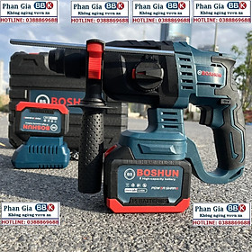 Máy Khoan Bê Tông 21V Dùng Pin BOSHUN 15 Cell Loại Cao Cấp - Khoan Đục Bê Tông Đa Năng - Bảo Hành 12 Tháng