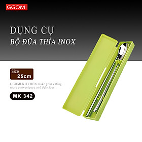 [HÀNG CHÍNH HÃNG]Bộ dụng cụ đựng thìa đũa ăn di động, nhỏ gọn phù hợp mang theo mọi nơi tiện lợi của GGOMi Hàn Quốc MK34