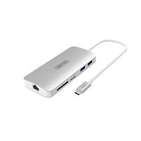 Cáp Type-C sang 2 USB .2P HDMI .LAN.SD và Micro SD Unitek Y9115 - HÀNG CHÍNH HÃNG