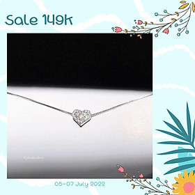 Dây chuyền tim bạc liền mặt  YN JEWELRY SL