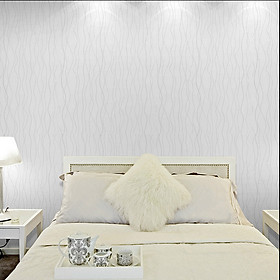 Mua Cuộn 5m Decal Giấy Dán Tường vân trắng ( sợi chỉ xám)  (5m dài x 0.45m rộng)