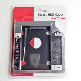 Khay Ổ Cứng Caddy Bay 9.5mm Siêu Mỏng (Gắn Ổ Cứng Thay Ổ Quang Laptop)