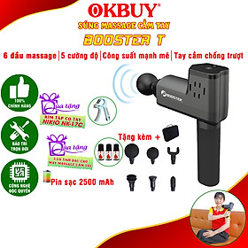 Máy (súng) massage cầm tay điều trị đau cơ bắp căng cơ Booster T - 126W, 6 đầu