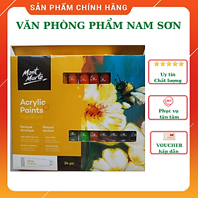 Màu Acrylic Paint Mont Marte Bộ 12/18/24/36 Màu x 12ml