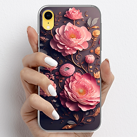 Ốp lưng cho iPhone X, iPhone XR nhựa TPU mẫu Hoa hồng