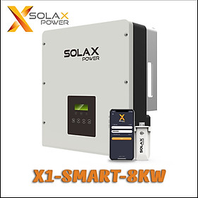 Bộ Inverter hòa lưới 1 pha 8Kw  điện năng lượng mặt trời SOLAX X1-SMART ( Dual MPPT + WIFI + DC SWITCH + LCD )