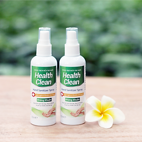 2 chai xịt rửa tay khô hương quế Health Clean 100ml diệt 99.9% vi khuẩn