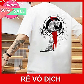 Áo Thun Tay Lỡ Unisex Màu Trắng Sành Điệu