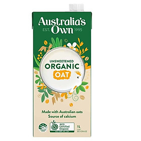 Sữa Yến Mạch Hữu Cơ Không Đường Australia s Own Unsweetened Organic Oat 1L