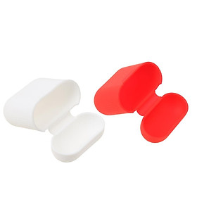 White Silicone Case Cover Pouch for  Earphones Charging Box