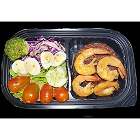 Cơm Gạo Lứt Tôm Sốt Teriyaki