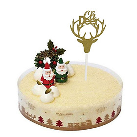10x Glitter Deer Cupcake Topper Christmas Kids Party Cake Food Picks