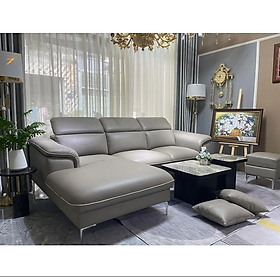 Mua Sofa băng da bò Italy Tundo màu xám SFBCT09 2m6 hàng cao cấp chuẩn da bò nhập khẩu Ý