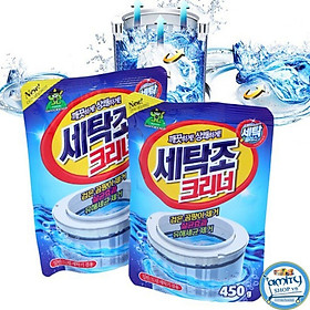 Bột vệ sinh máy giặt - Bột tẩy lồng máy giặt gói xanh túi 450g Hàn Quốc