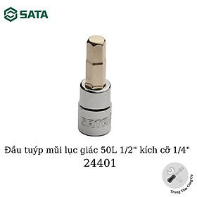 Mua Đầu tuýp mũi lục giác 50L 1/2  kích cỡ 1/4  - 24401 SATA