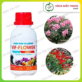 Phân Bón Vi Lượng Thủy Phân Bổ Sung Acid Amin Chuyên Lan Cây Kiểng Thúc Đẩy Ra Hoa, Nuôi Hoa VIF Flower - Chai 100ml VTNN Nông Điền Trang