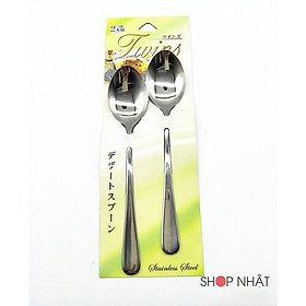 Set 2 thìa inox Twins NỘI ĐỊA NHẬT BẢN