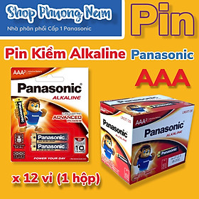 Hộp pin (12 vỉ 2 viên) pin Kiềm Panasonic Alkaline AAA LR03T/2B-Hàng chính hãng