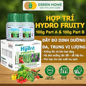 Phân bón Hợp Trí Hydro Fruity GreenHome, Hộp 200g (Part A+B), Chuyên Cho Cây Ăn Trái Trồng Thủy Canh