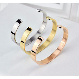 Vòng Tay Hình Chữ C Titan Không Đen TT 0613 - 1 Cái