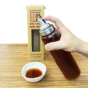 Bình rót một chạm CAO CẤP One Touch Open đựng nước mắm, dầu ăn - thuỷ tinh siêu nhẹ Borosilicat