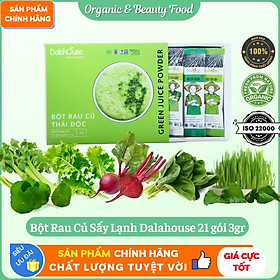 Combo Bột Rau củ Detox - Thải Độc , Thanh Lọc Cơ Thể Dalahouse - Hộp 21 gói 3gr - Hỗ trợ giảm cân - Đào thải độc tố, đẹp da, thanh nhiệt mát gan.