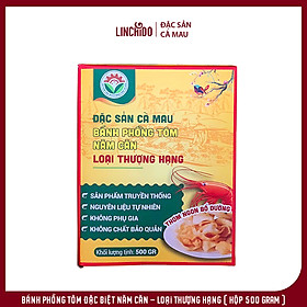 Đặc sản Cà Mau - Bánh Phồng Tôm Năm Căn - Loại Thượng Hạng ( Hộp 500 GRAM )
