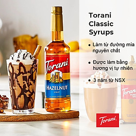 Siro Pha Chế Vị Hạt Phỉ Torani Hazelnut Syrup 750ml Mỹ