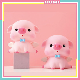 Mua Heo Đất Tiết Kiệm Tượng Trang Trí Decor Phòng Đẹp Cute Heo Thiên Thần 15x15x15 cm - HUMI