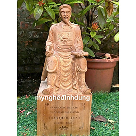 Tượng ngài Đức thánh trần hưng đạo vương bằng gỗ ngọc Am thơm nức cao 40x17cm