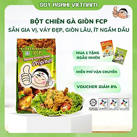 Bột Chiên Gà FCP - Soy Asahi - 1kg - Bột Chiên Tạo Vảy Đẹp, Sẵn Gia Vị, Độ Giòn Lâu, Bột Chiên Gà Rán KFC