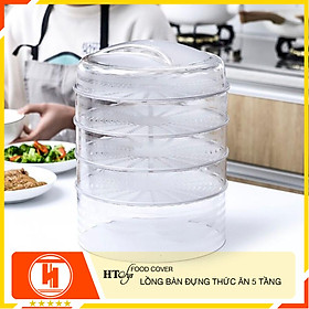 Mua Lồng bàn đậy đồ ăn HT SYS - 5 tầng - Chất liệu PP trong suốt - Bảo quản đồ ăn  thức ăn chống bụi và côn trùng