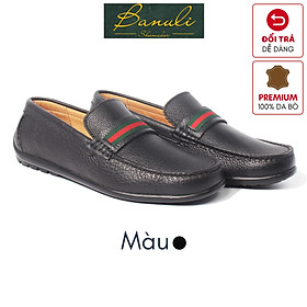 Giày Lười Banuli Nam Da Bê Italian HMOCA08 Classic Slip-Ons Shoes (Da Mềm Dẻo, Đế Siêu nhẹ, Bảo Hành Trọn Đời)