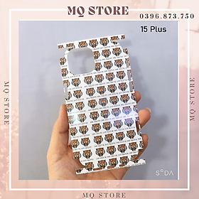Miếng dán PPF hổ nhám dành cho iPhone 15 | 15 Plus | 15 Pro | 15 Pro Max có khoét logo ( không bị mờ logo sau khi dán) ( hàng chính hãng)