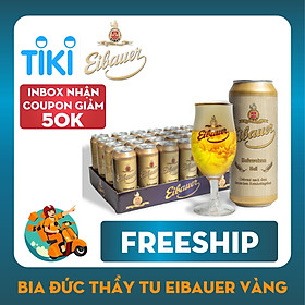 BIA ĐỨC THẦY TU EIBAUER HEFEWEIZEN HELL-Nhập Khẩu Từ Đức Thùng 24 Lon 500ml HSD 03/2022