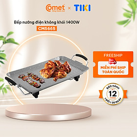 Mua Bếp nướng điện không khói Comet CM5665 – Công suất 1400W  chống dính vân đá  điều chỉnh nhiệt độ – Bảo hành 12 tháng  Hàng Chính hãng