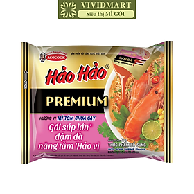 ACECOOK - Mì Hảo Hảo Premium hương vị Tôm chua cay, Mì tôm chua cay Hảo Hảo, Mì ăn liền Hảo Hảo (86g/gói)