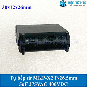 Mua Tụ bếp từ MKP-X2 5uF 275VAC 400VDC pitch 26.5mm Đen size 30x12x26mm