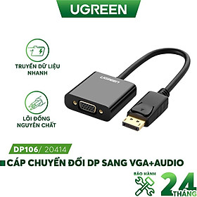 Mua Cáp chuyển đổi Displayport male sang VGA female dài 15CM UGREEN DP106 - Hàng Chính Hãng