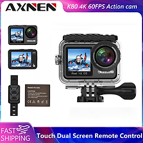 Camera hành động 4K 60fps 2.0 Touch Màn hình kép WiFi Waterproof EIS Điều khiển điều khiển 4x Zoom Video Mini Video Osmo Style Sports Cam màu: Chỉ có camera