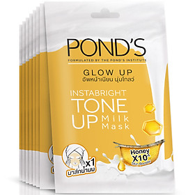 Combo 8 Mặt Nạ Sữa Dưỡng Trắng Nâng Tông Và Căng Bóng Da Pond'S White Beauty 25G