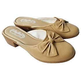 Dép Cao Gót Nữ BIGGBEN Da Bò Cao 4 Phân DCG117