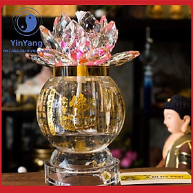 ĐÈN DẦU LƯU LY CÁT TƯỜNG KHẮC TÂM KINH 14CM - 1 CHIẾC