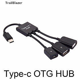 Cáp OTG Chuyển Đổi 3 Trong 1 Từ Cổng USB Type-c 3.1 Sang Cổng USB 2.0 OTG