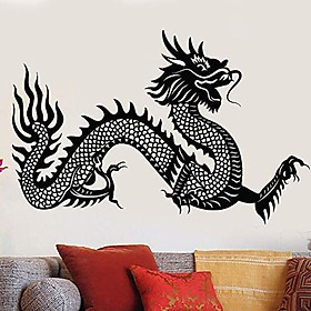 Mua Decal dán tường hình con rồng uốn lượn sống động