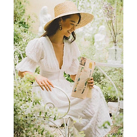 Đầm maxi tay phồng nút bọc Oliver dress (kèm ảnh thật) - Đầm maxi xốp nhún bồng thiết kế - đầm đi tiệc