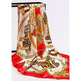 Khăn Lụa Vuông Lụa Satin Quàng Cổ Quấn Tóc Quấn Túi Xách Làm Áo Yếm Lụa- 90x90cm - Mã KL060