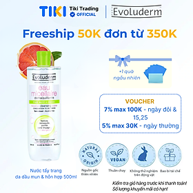 Nước tẩy trang Evoluderm Eau Micellaire 500ml
